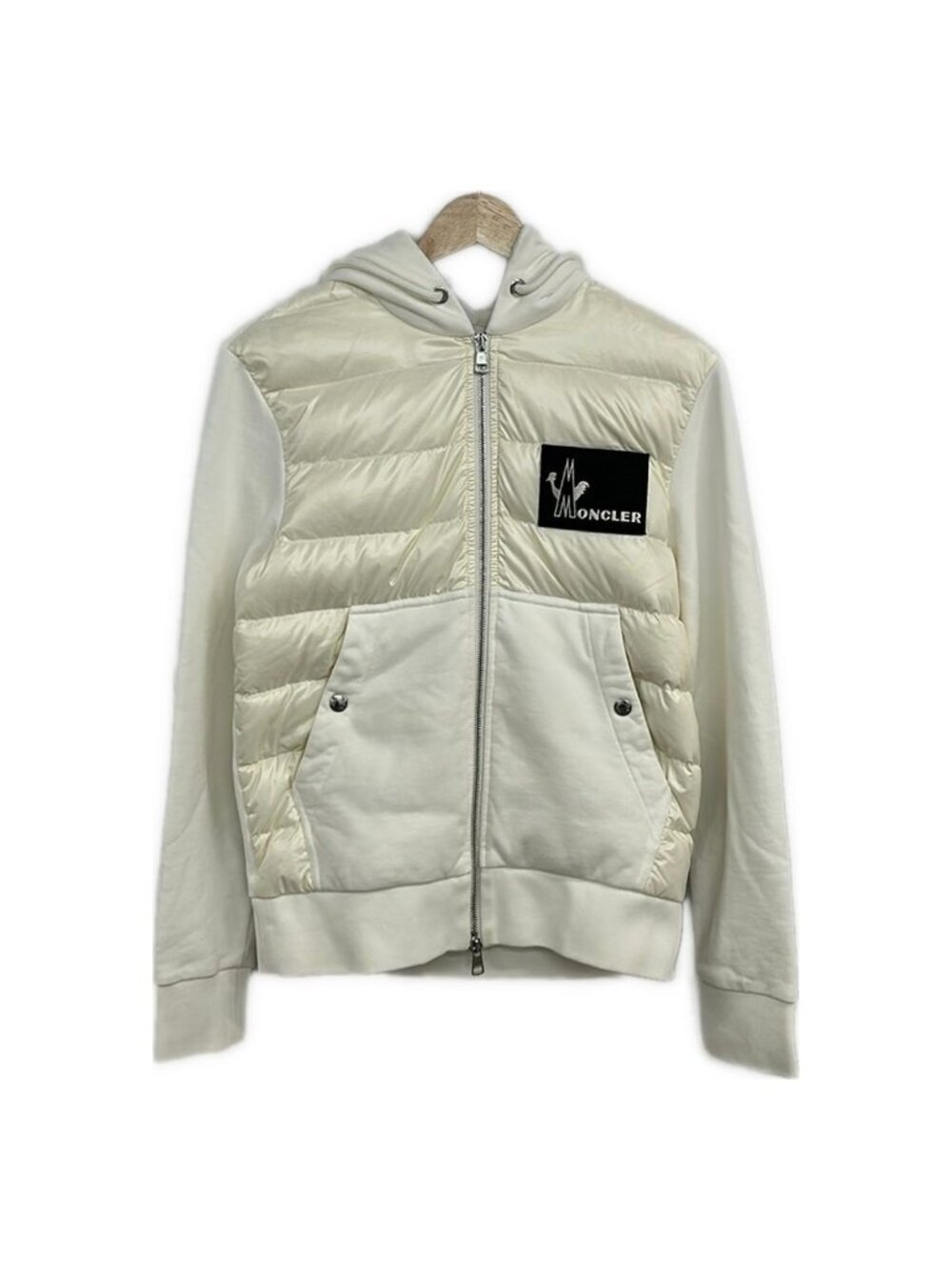 Moncler Jacket Maglia Cardigan Ivory White Black S